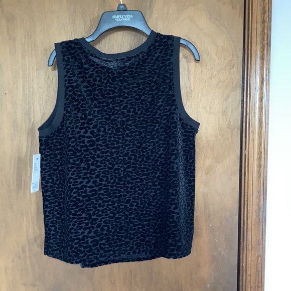 Apt 9 sleeveless black leopard print top with stretch size M - Picture 13 of 15